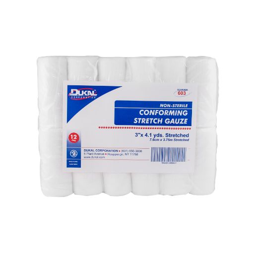 Picture of DUKAL 3" CONFORMING STRETCH GUAZE BANDAGE 12S                          