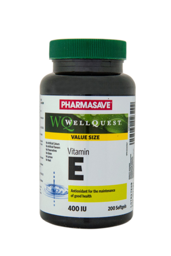 Picture of PHARMASAVE WELLQUEST VITAMIN E SYNTHETIC CAPSULE 400IU 200S                