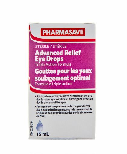 Picture of PHARMASAVE EYE DROPS - ADVANCED RELIEF 15ML                                