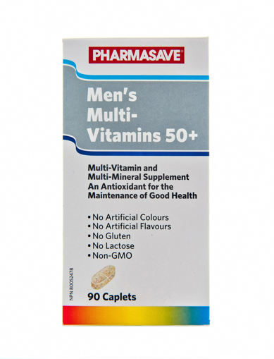 Picture of PHARMASAVE MULTIVITAMINS 50+ MENS CAPLETS 90S                              
