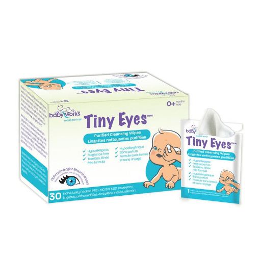 Picture of BABY WORKS TINY EYES WIPES 30S