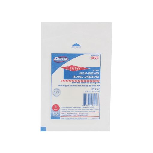 Picture of DUKAL 4070 STERILE NON-WOVEN ISLAND DRESSING -  NEW SPONGE 2X3IN