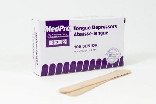 Picture of MEDPRO SENIOR TONGUE DEPRESSORS - BOX 100S