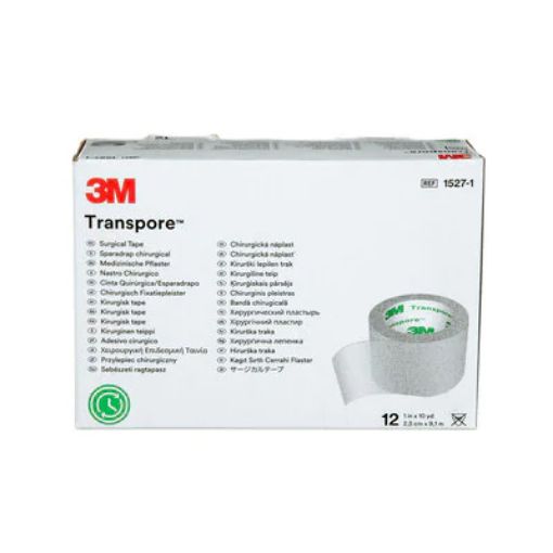 Picture of 3M TRANSPORE SURGICAL TAPE 1527-1 1IN 12S