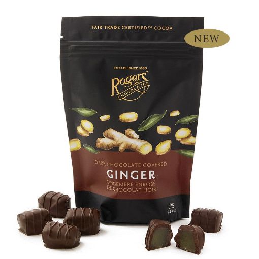 Picture of ROGERS CHOCOLATES DARK CHOCOLATE COVERED - GINGER 160GR