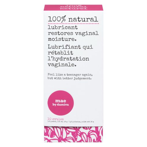 Picture of MAE BY DAMIVA VAGINAL LUBRICANT - 100% NATURAL VAGINAL MOISTURIZER - 10 OVULES