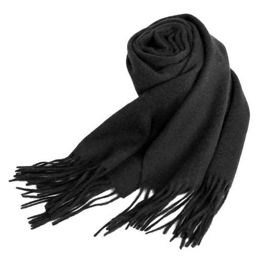 Picture of KARLA HANSON WOOL SCARF - CLASSIC FRINGE BLACK  20201