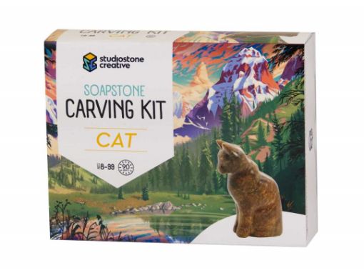 Picture of STUDIOSTONE CREATIVE SOAPSTONE CARVING KIT - CAT