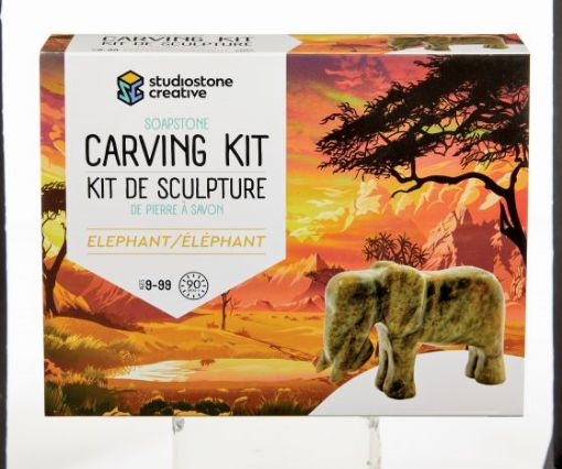Picture of STUDIOSTONE CREATIVE SOAPSTONE CARVING KIT - ELEPHANT