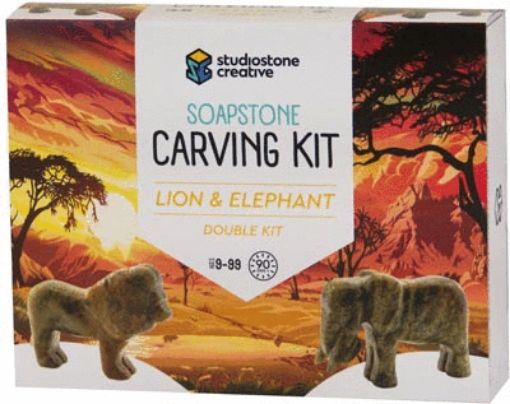 Picture of STUDIOSTONE CREATIVE SOAPSTONE CARVING KIT - LION