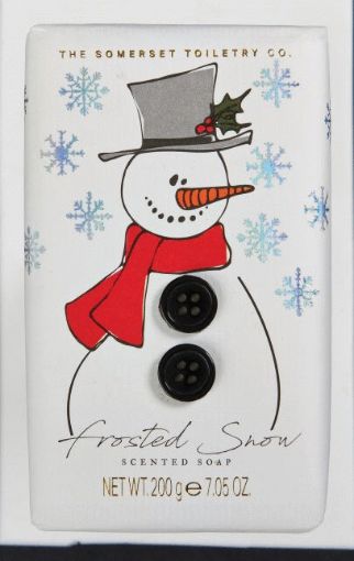 Picture of SOMERSET FESTIVE SOAP - SNOWMAN - FROSTED SNOW 200GR