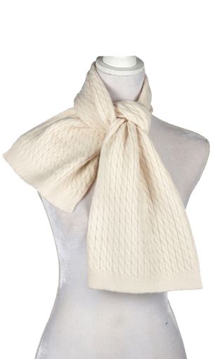 Picture of CLW SCARF - CABLE KNIT - IVORY 46X8 GC2515IV