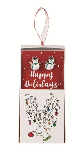 Picture of GANZ HOLIDAY MATCHBOX EARRINGS ORNAMENTS