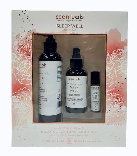 Picture of SCENTUALS SLEEP WELL HAND/BODY LOTION, PILLOW/ROOM MIST and ROLL-ON GIFT SET