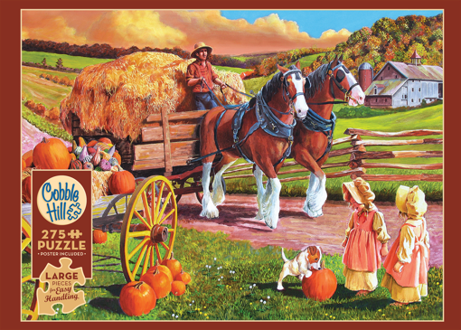 Picture of COBBLE HILL PUZZLE 275PC - EASY HANDLING - HAY WAGON