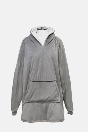 Picture of HARMAN OVERSIZED HOODIE - CHARCOAL SHERPA  #K466344