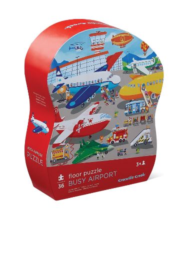 Picture of CROCODILE CREEK 36PC SHAPED BOX FLOOR PUZZLE - BUSY AIRPORT
