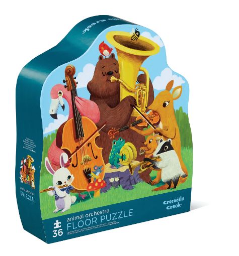 Picture of CROCODILE CREEK 36PC SHAPED BOX FLOOR PUZZLE - ANIMAL ORCHESTRA