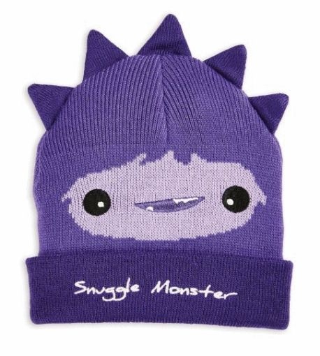 Picture of MONSTER MUNCHKINS OSFA BABY HAT - PURPLE SNUGGLE MONSTER