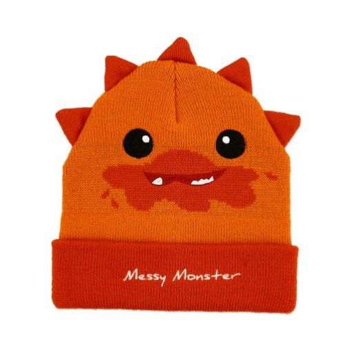 Picture of MONSTER MUNCHKINS OSFA BABY HAT - ORANGE MESSY MONSTER