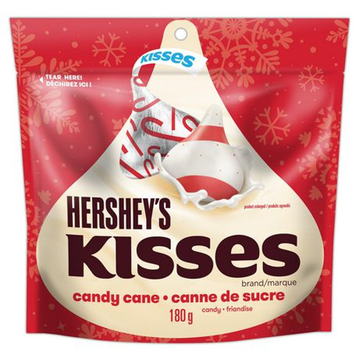 Picture of HERSHEYS KISSES - CANDY CANE POUCH 180GR
