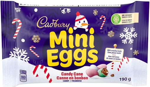 Picture of CADBURY CHRISTMAS MINI EGGS CANDY CANE 190GR