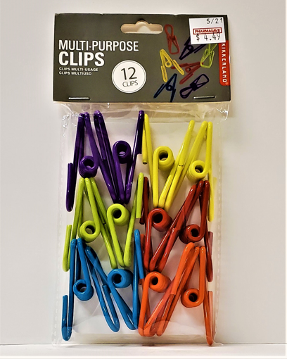 Picture of KIKKERLAND MULTI-PURPOSE CLIPS - ASSORTED COLORS 12S