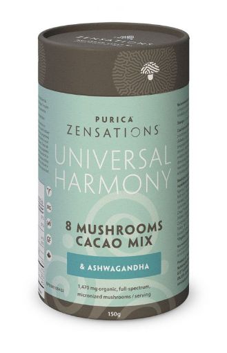 Picture of PURICA ZENSATIONS UNIVERSAL HARMONY - EIGHT MUSHROOMS and ASHWAGANDHA MUSHROOM CACAO MIX 150GR