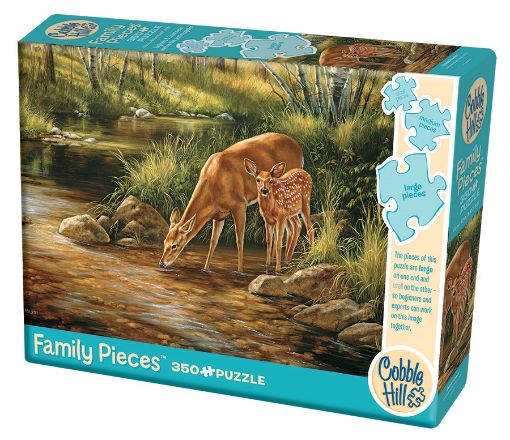 Picture of COBBLE HILL 350PC FAMILY PIECE PUZZLE - DEER FAMILY