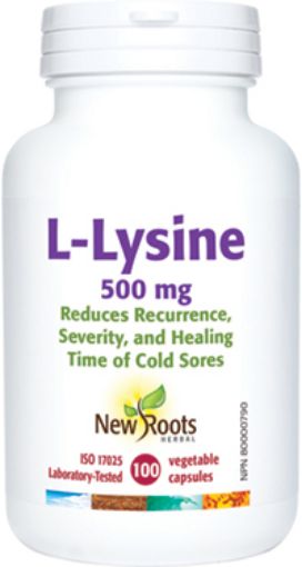 Picture of NEW ROOTS HERBAL L-LYSINE 500MG VEGETABLE CAPSULES 100S