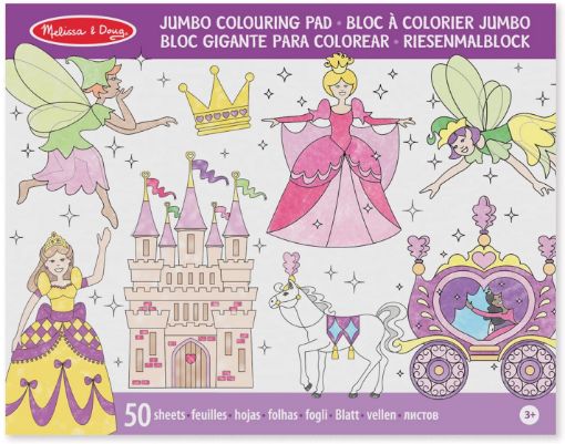 Picture of MELISSA and DOUG JUMBO COLOURING PAD - PRINCESS and FAIRY