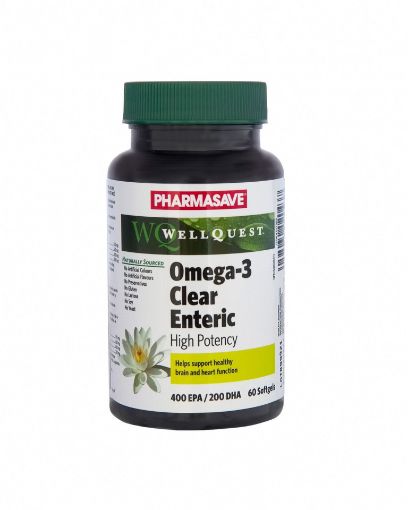 Picture of PHARMASAVE WELLQUEST OMEGA-3 ENTERIC COATED SOFTGEL CAPSULE 400 EPA/200 60S