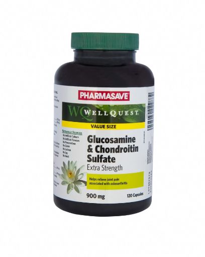 Picture of PHARMASAVE WELLQUEST GLUCOSAMINE and CHONDROITIN CAPSULE 900MG 120S