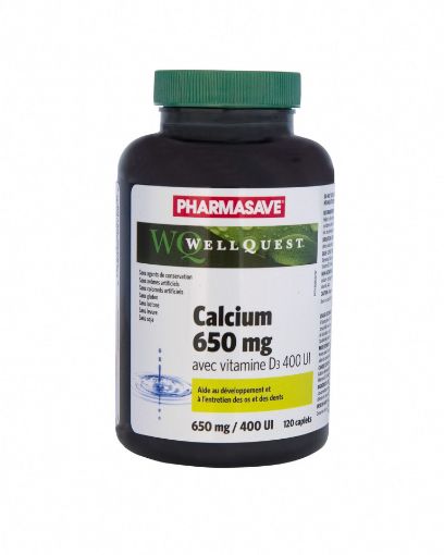Picture of PHARMASAVE WELLQUEST CALCIUM 650MG WITH VIT D TABLETS 120S