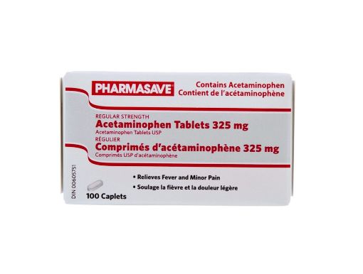Picture of PHARMASAVE ACETAMINOPHEN 325MG CAPLET 100S