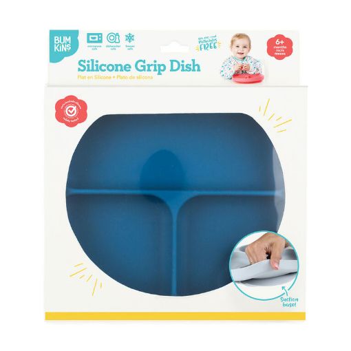 Picture of BUMKINS SILICONE GRIP DISH - BLUE