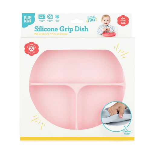 Picture of BUMKINS SILICONE GRIP DISH - PINK
