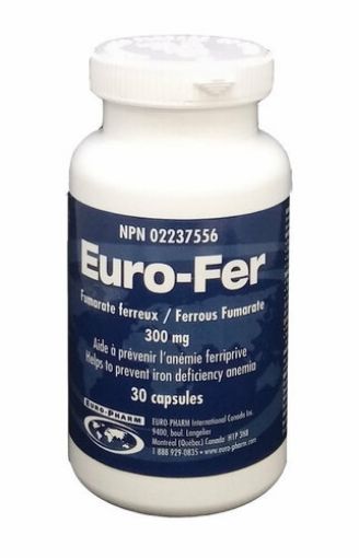 Picture of EURO-FER CAPSULES 300MG 30S