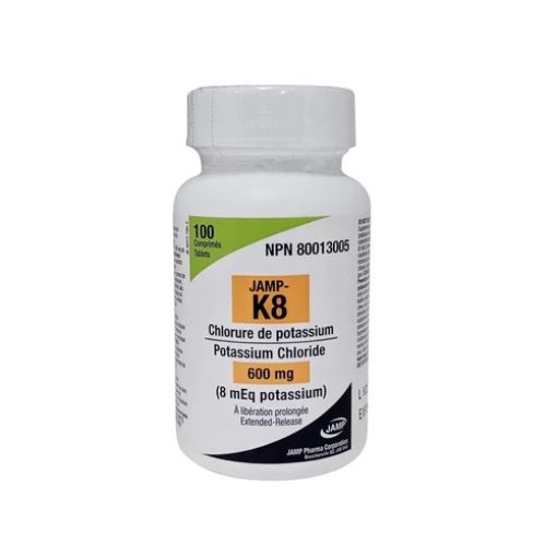 Picture of JAMP K8 - POTASSIUM CHLORIDE 600MG