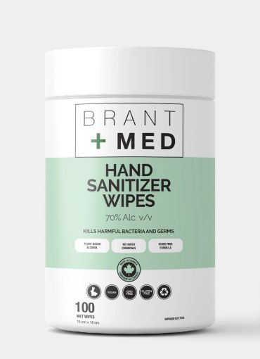 Picture of BRANT + MED 70% USP ETHYL ALCOHOL HAND SANITIZING WIPES 100S