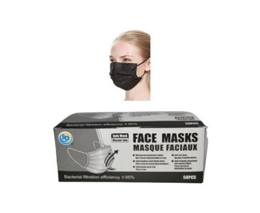 Picture of FACE MASK - BOX - BLACK 50S