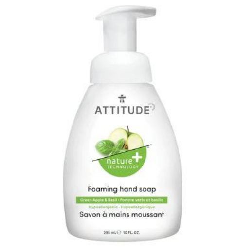 Picture of ATTITUDE FOAMING HAND SOAP  - GREEN APPLE AND BASIL 295ML