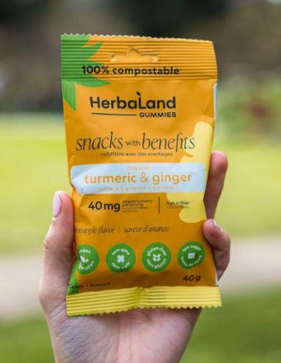 Picture of HERBALAND GUMMIES - TURMERIC and GINGER 40GR