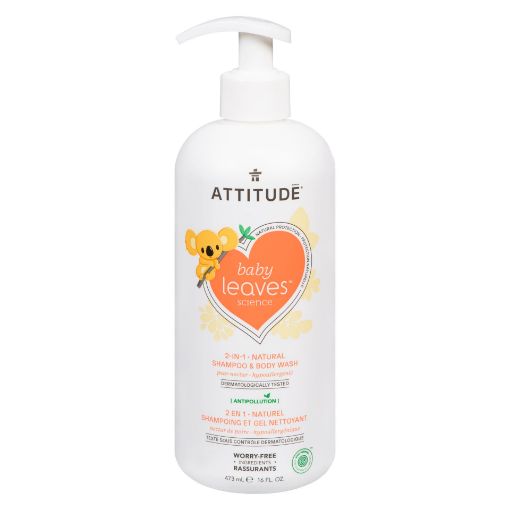 Picture of ATTITUDE BABY LEAVES - SHAMPOO and BODY WASH - 2 IN 1 473ML