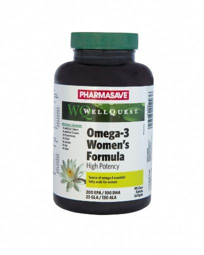 Picture of PHARMASAVE WELLQUEST OMEGA-3 WOMENS FORMULA HP SOFTGEL CAPSULE 90S