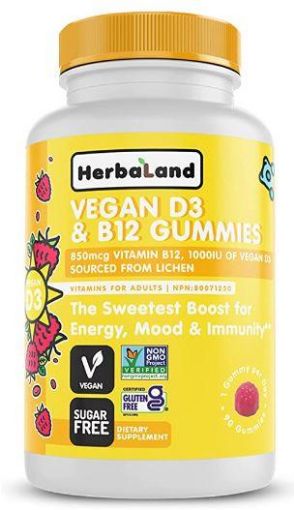 Picture of HERBALAND VITAMIN D3 and B12 - GUMMIES 90S