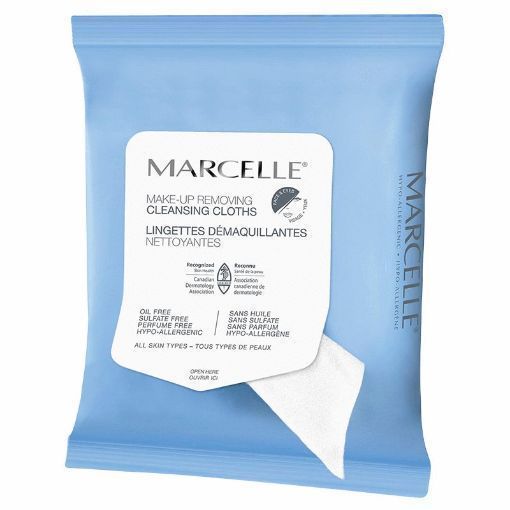 Picture of MARCELLE CLEANSING CLOTHS SOOTHING BIODEGRADABLE RECYCLABLE 25S