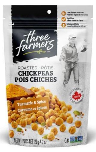 Picture of THREE FARMERS CHCKPEAS - TURMERIC and SPICE 120GR