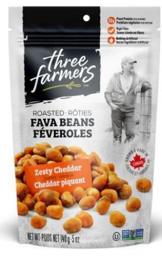 Picture of THREE FARMERS FAVA BEANS - ZESTY CHEDDAR 140GR