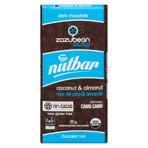 Picture of ZAZUBEAN NUTBAR - COCONUT and ALMOND 85GR